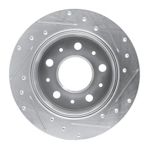 Ram Promaster 2500 Brake Rotor (1) - Rear Left - R1 Concepts - Drilled & Slotted - Silver - `14-`21